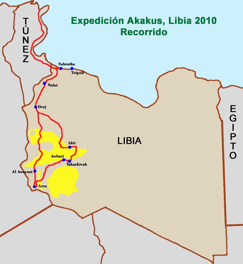 Recorrido Libia 2010